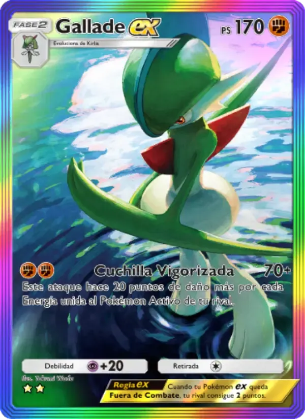 Gallade ex card in Spanish