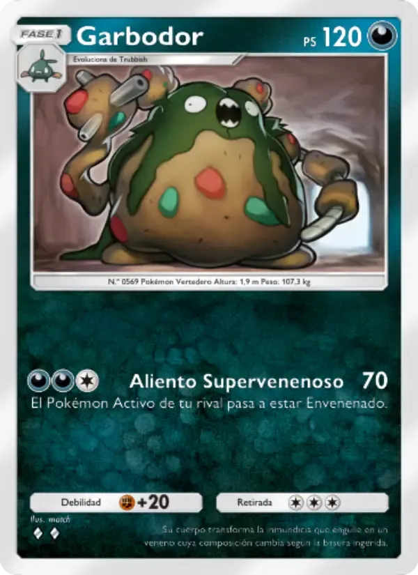 Garbodor card in Spanish