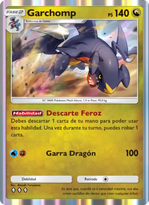 Garchomp card in Spanish