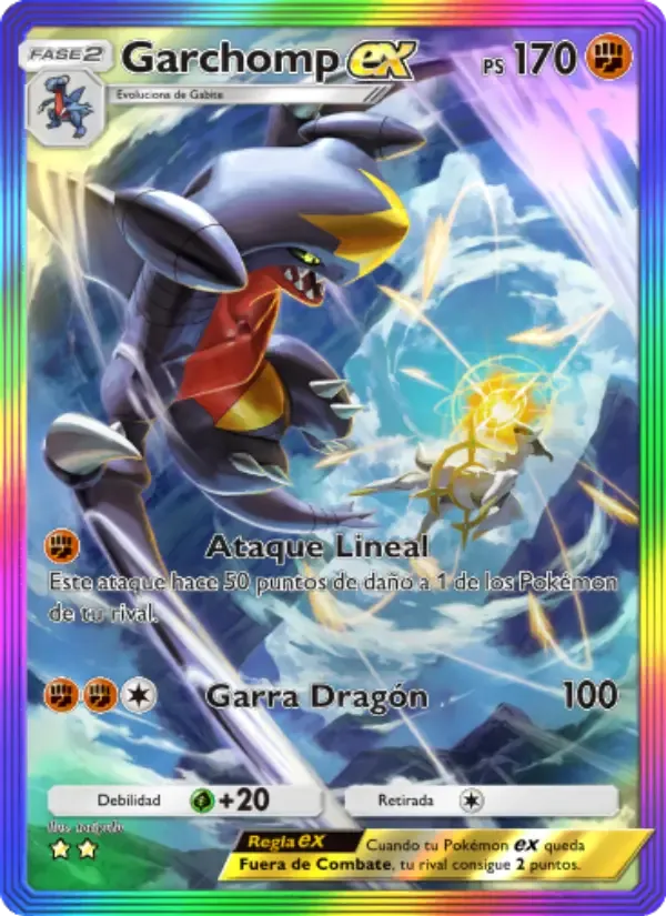 Garchomp ex card in Spanish