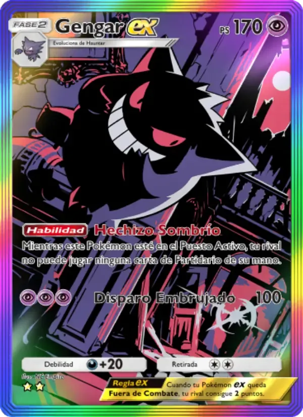 Gengar ex card in Spanish