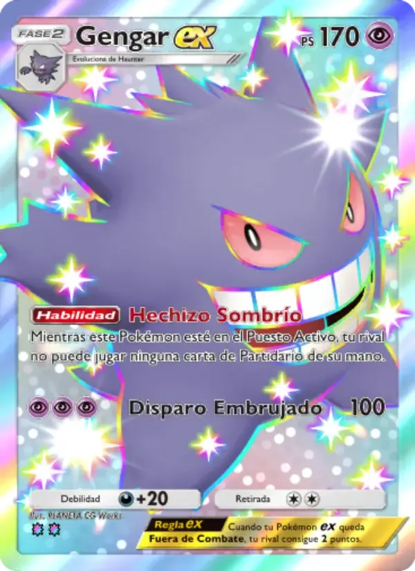 Gengar ex card in Spanish
