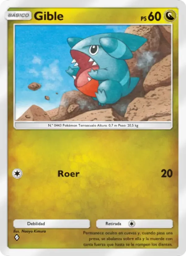 Gible card in Spanish