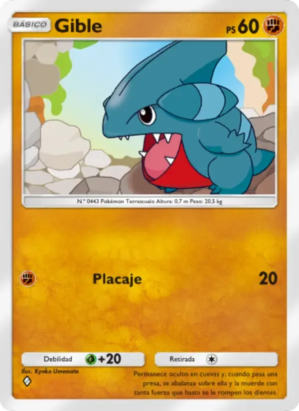 Gible card in Spanish