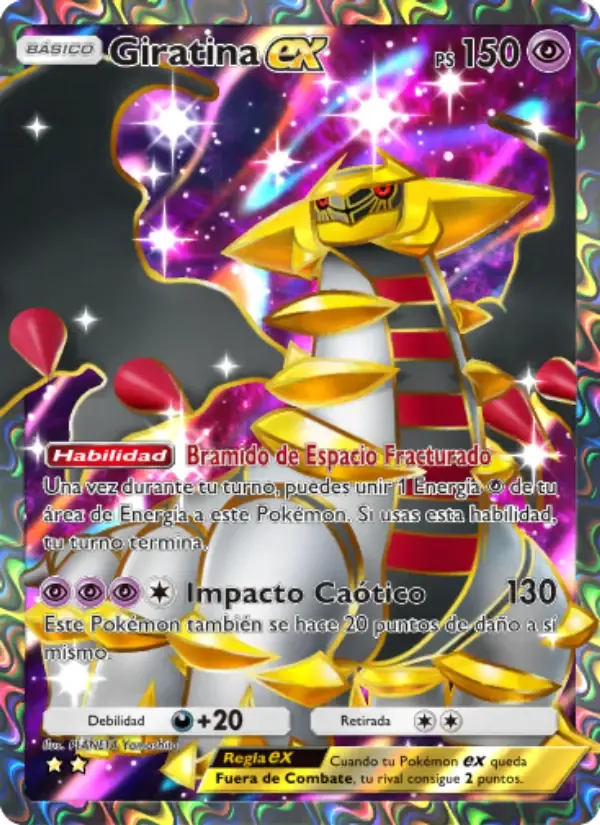 Giratina ex card in Spanish