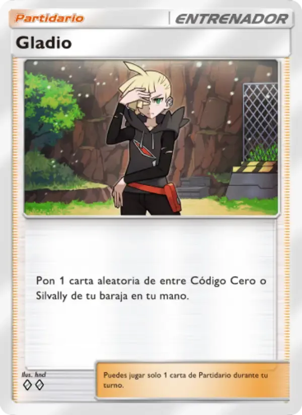 Gladion card in Spanish