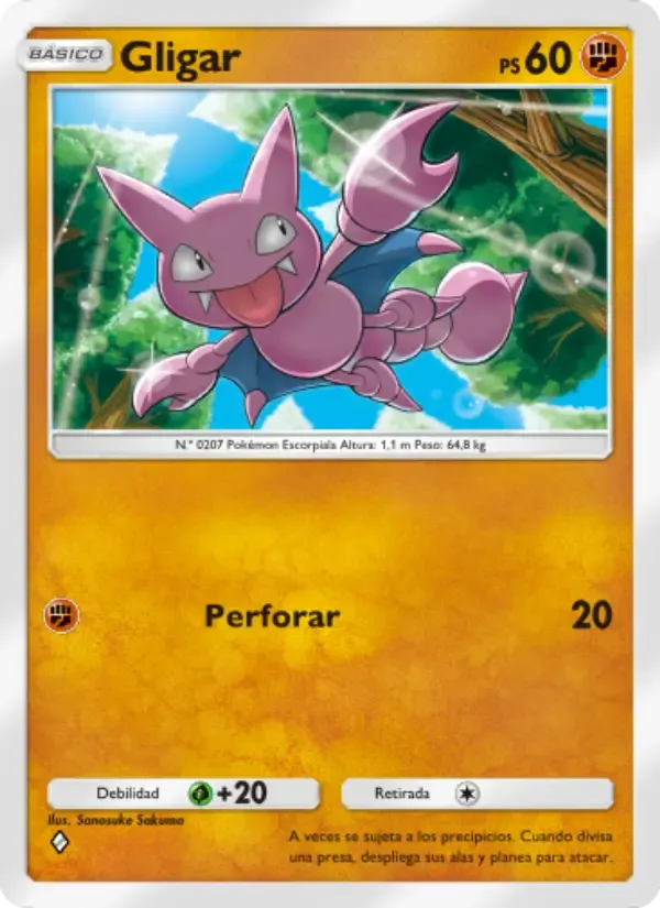 Gligar card in Spanish