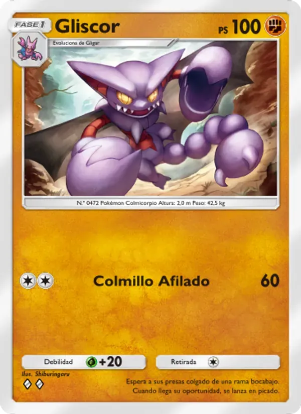 Gliscor card in Spanish