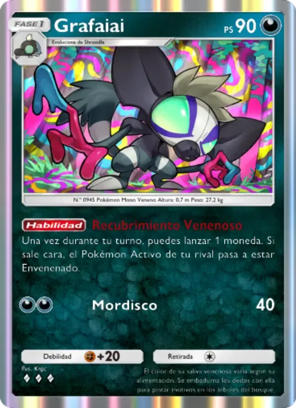 Grafaiai card in Spanish