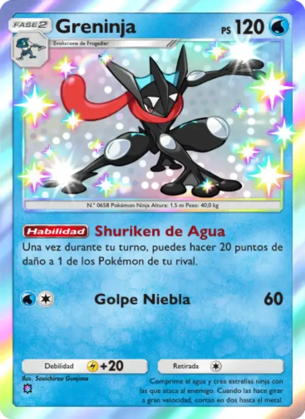 Greninja card in Spanish