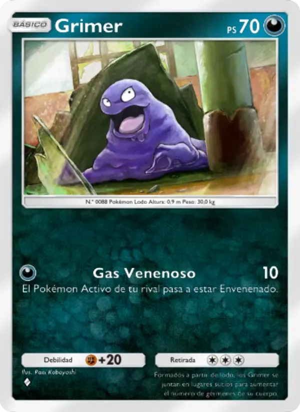 Grimer card in Spanish