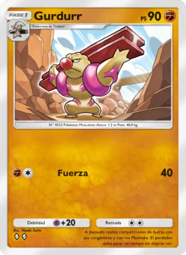 Gurdurr card in Spanish