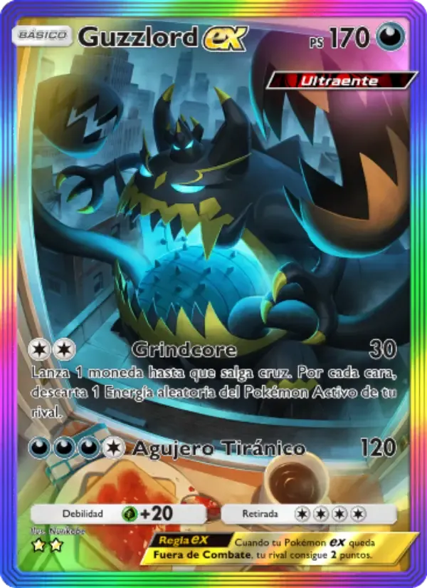 Guzzlord ex card in Spanish