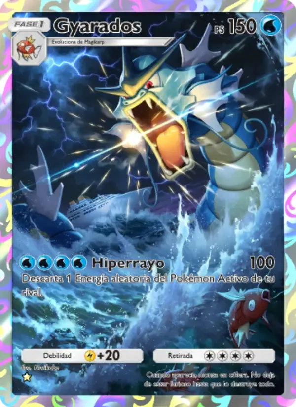 Gyarados card in Spanish