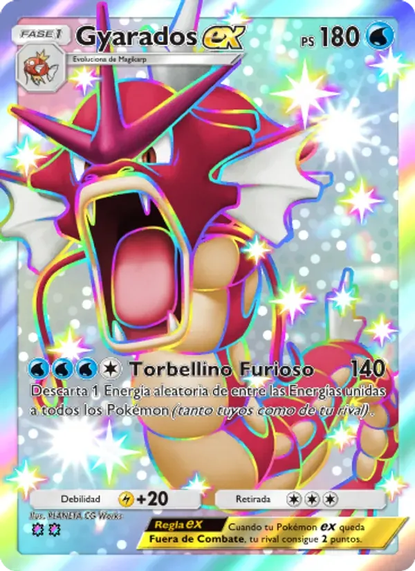 Gyarados ex card in Spanish