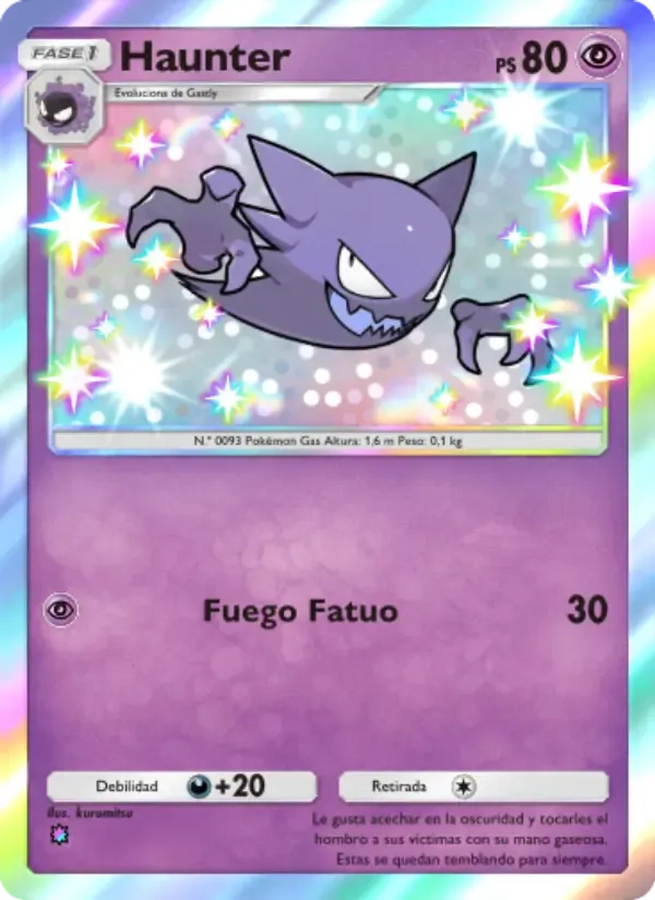 Haunter card in Spanish