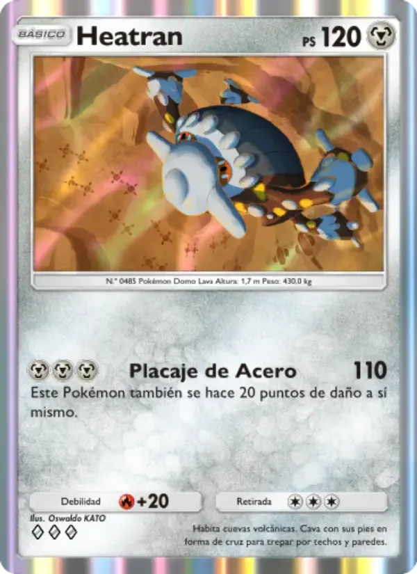 Heatran card in Spanish