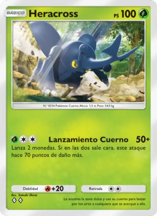 Heracross card in Spanish