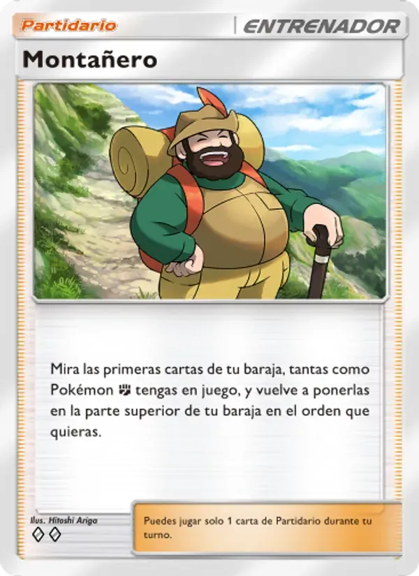 Hiker card in Spanish