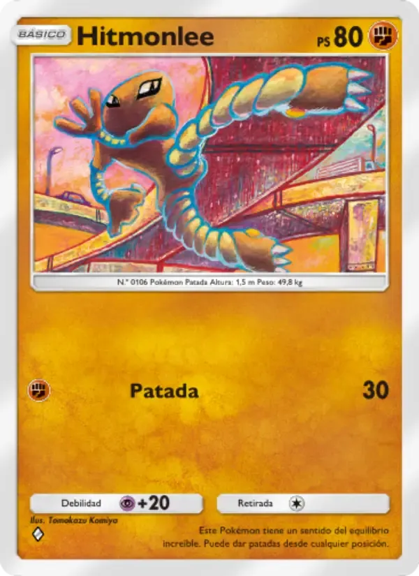 Hitmonlee card in Spanish