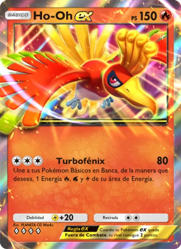 Ho-Oh ex card in Spanish