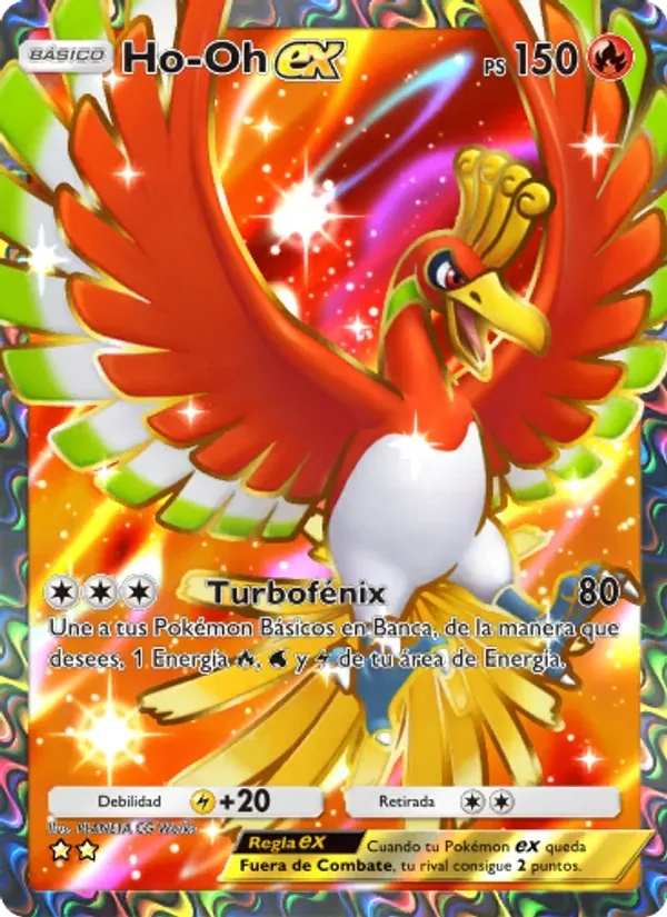 Ho-Oh ex card in Spanish