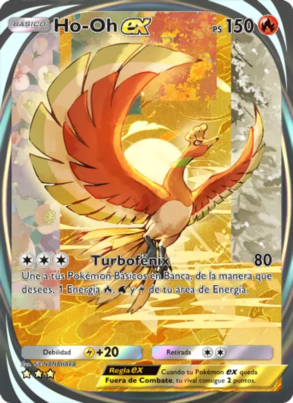 Ho-Oh ex card in Spanish
