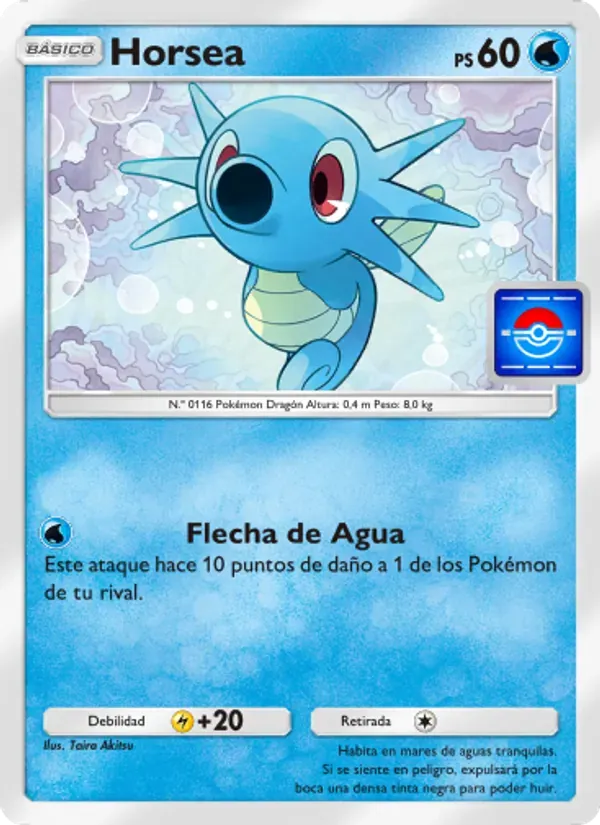 Horsea card in Spanish