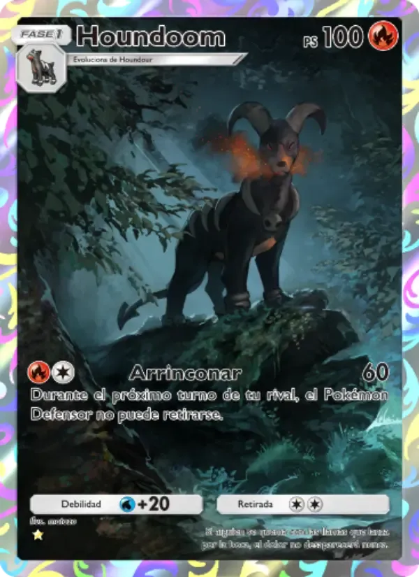 Houndoom card in Spanish