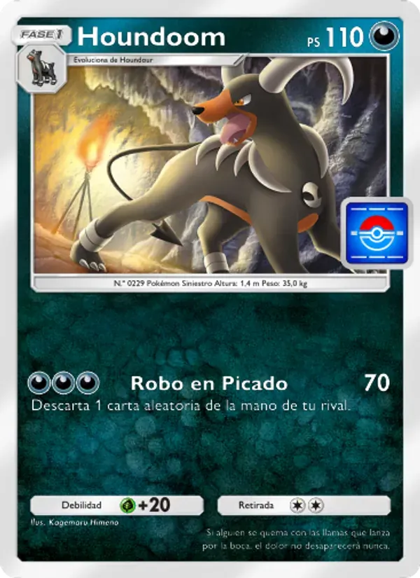 Houndoom card in Spanish