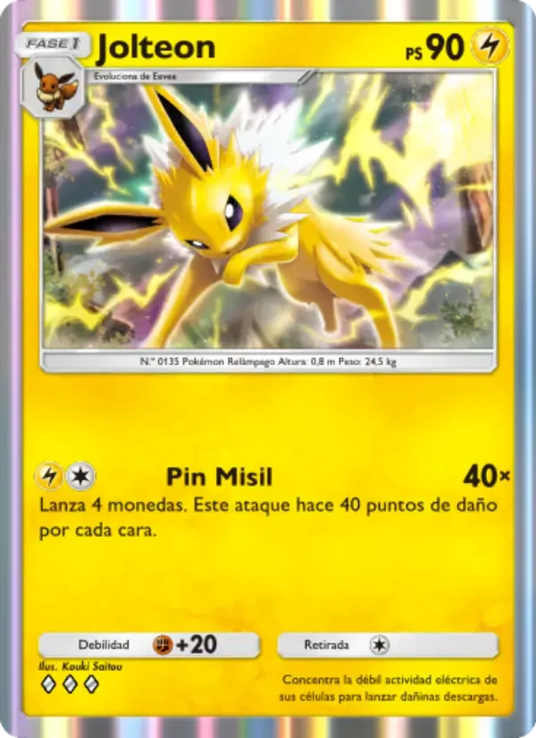 Jolteon card in Spanish