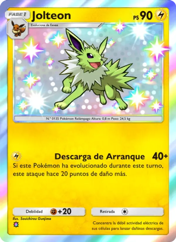 Jolteon card in Spanish