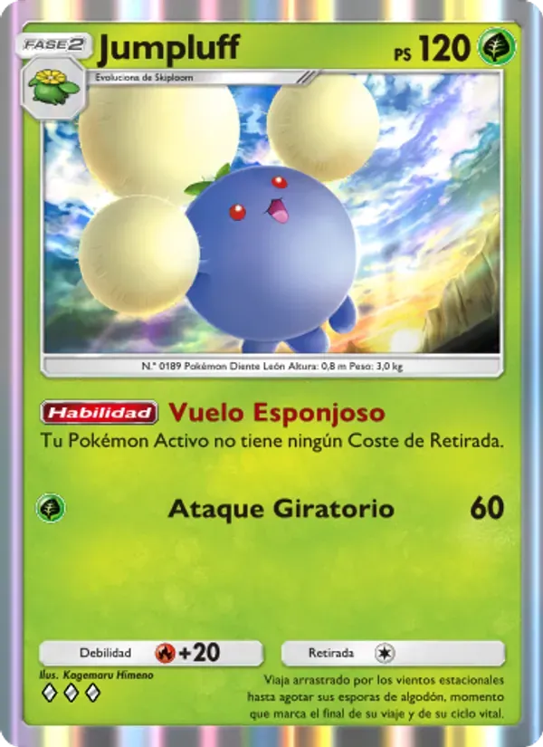 Jumpluff card in Spanish