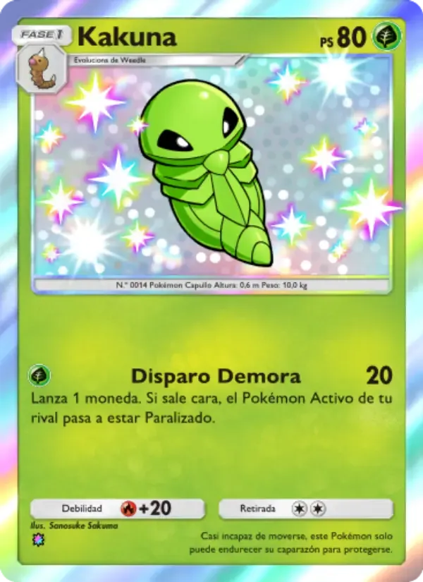 Kakuna card in Spanish