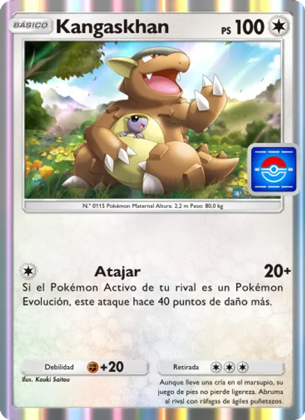 Kangaskhan card in Spanish