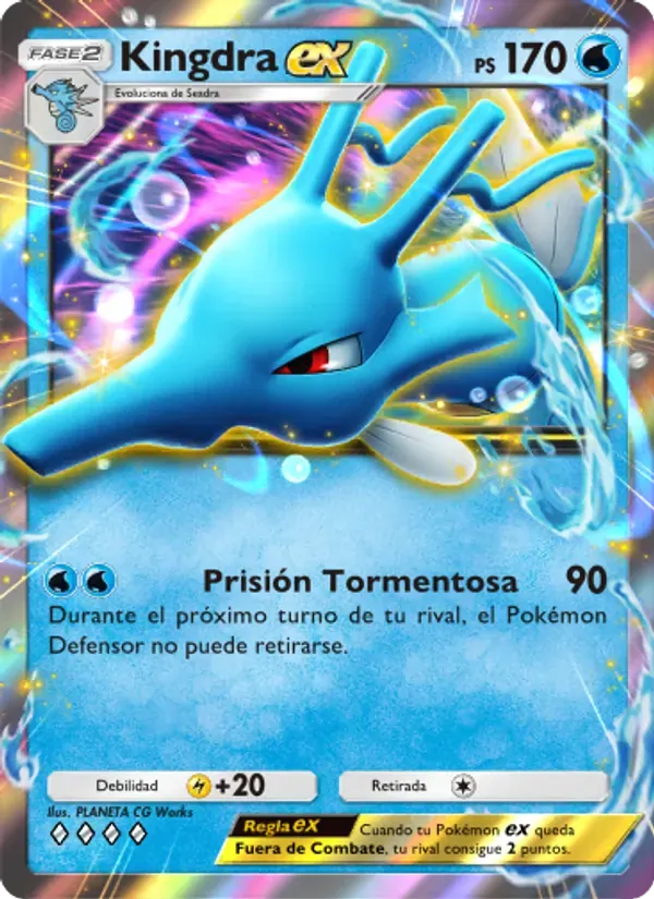 Kingdra ex card in Spanish