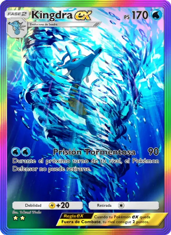 Kingdra ex card in Spanish