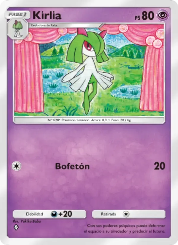 Kirlia card in Spanish