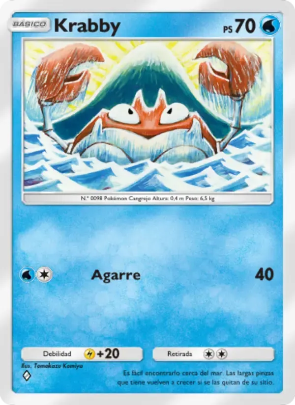 Krabby card in Spanish