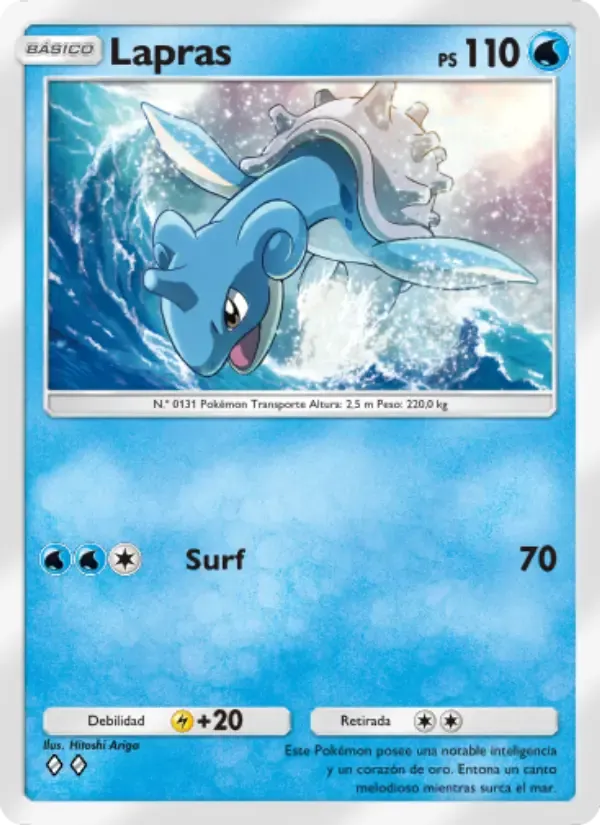 Lapras card in Spanish