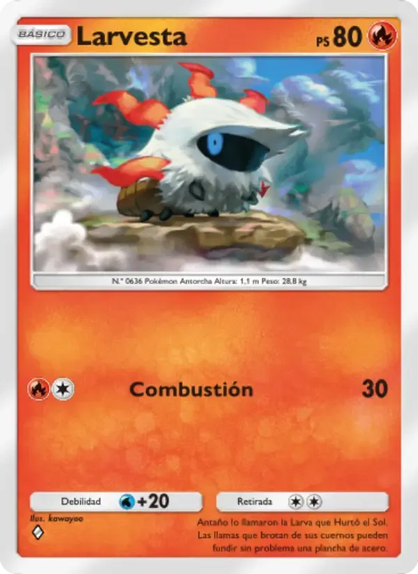 Larvesta card in Spanish