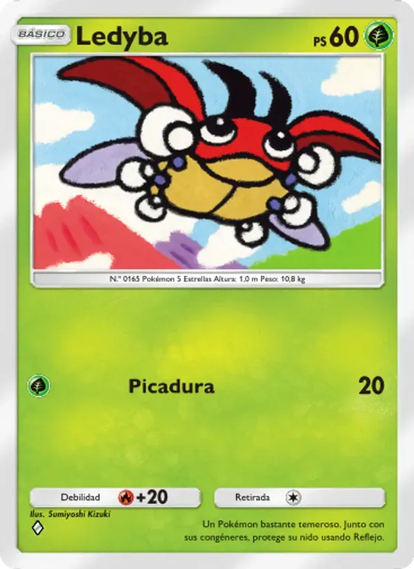 Ledyba card in Spanish