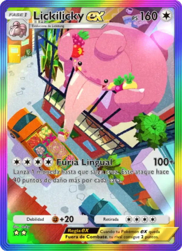 Lickilicky ex card in Spanish