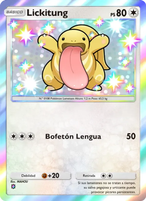 Lickitung card in Spanish