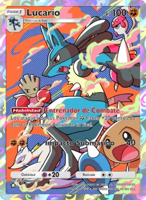 Lucario card in Spanish