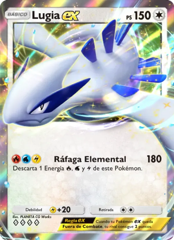 Lugia ex card in Spanish