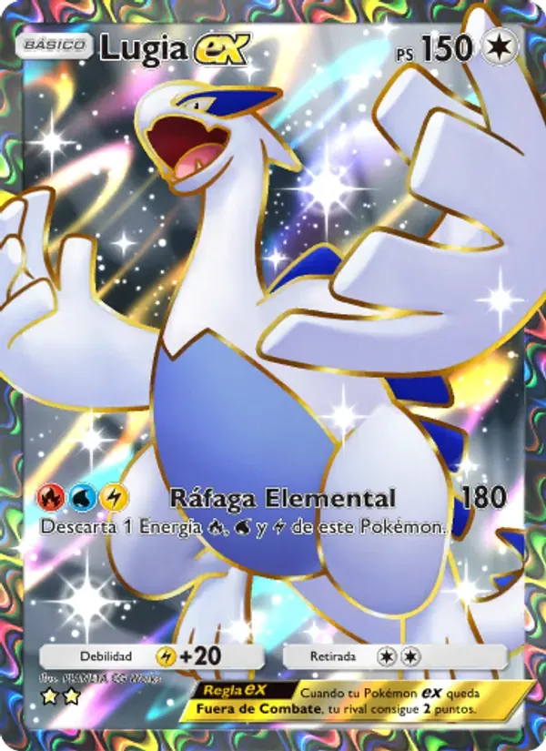 Lugia ex card in Spanish