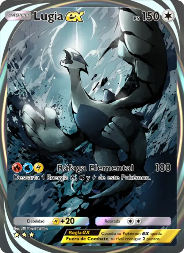 Lugia ex card in Spanish