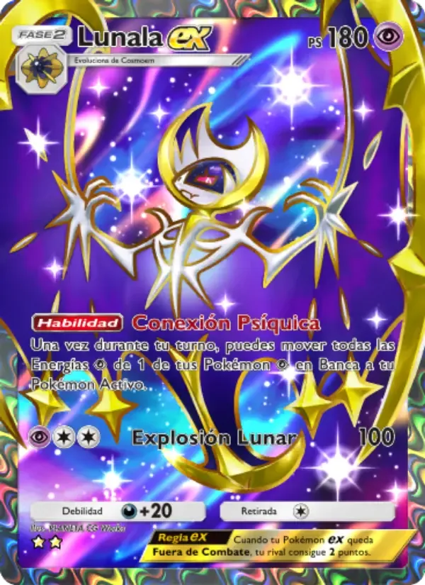 Lunala ex card in Spanish