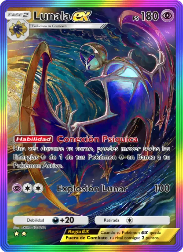 Lunala ex card in Spanish